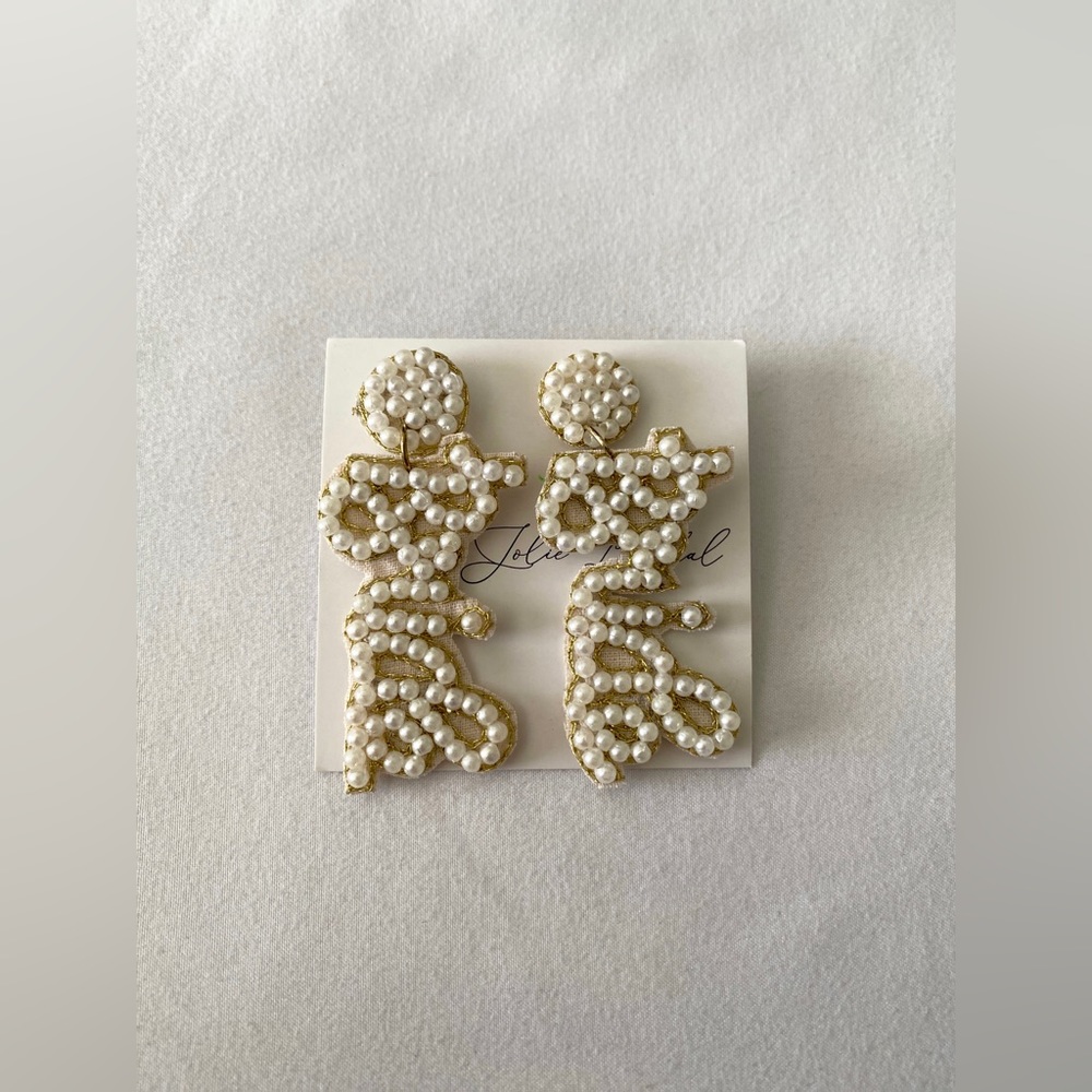 Bridal Boutique - Beaded Bride Pearl Embellished Earrings